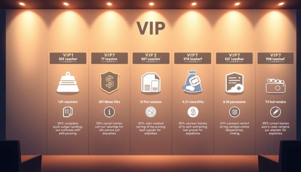 A detailed, high-resolution illustration depicting the VIP membership tiers of UTown, a modern online entertainment destination. Elegant, minimalist layout showcases the various VIP levels, each with distinct iconography, color schemes, and benefits. Soft lighting illuminates the premium visuals, while a clean, professional style evokes a sense of exclusivity and luxury. The overall composition conveys the key features and perks of each VIP tier, allowing viewers to clearly understand the UTown VIP membership system. A detailed, high-resolution illustration depicting the VIP membership tiers of UTown, a modern online entertainment destination. Elegant, minimalist layout showcases the various VIP levels, each with distinct iconography, color schemes, and benefits. Soft lighting illuminates the premium visuals, while a clean, professional style evokes a sense of exclusivity and luxury. The overall composition conveys the key features and perks of each VIP tier, allowing viewers to clearly understand the UTown VIP membership system.